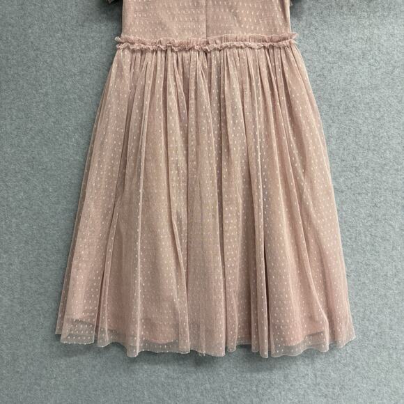 Ivy City Co. Tara Blush Tulle Dress Flutter Sleeves Girls Size 9 / 10 - Picture 6 of 9